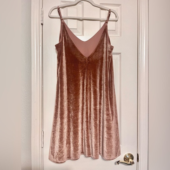 Ten Sixty Sherman Velvet Dress Dusty Rose Size L - Picture 3 of 4